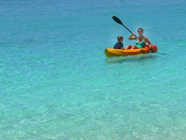 Kayaking off Cat Island